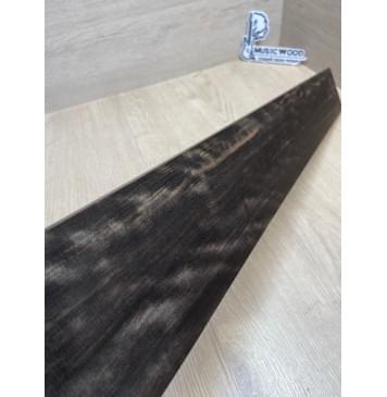 Эбен Чёрный Волнистый заготовка накладки для бас-гитары Радиал АА Волна АА 8,5х101-71х693 мм-5