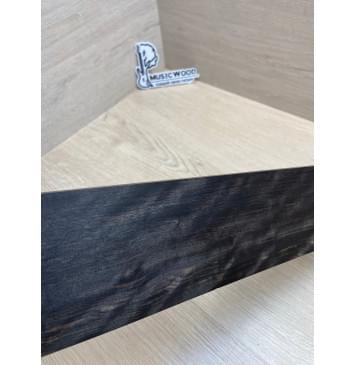 Эбен Чёрный Волнистый заготовка накладки для бас-гитары Радиал АА Волна АА 8,5х101-71х693 мм-8