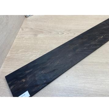 Эбен Чёрный Волнистый заготовка накладки для бас-гитары Смешанный АА Волна ААА 9(8)х99х713 мм (сучки)-6