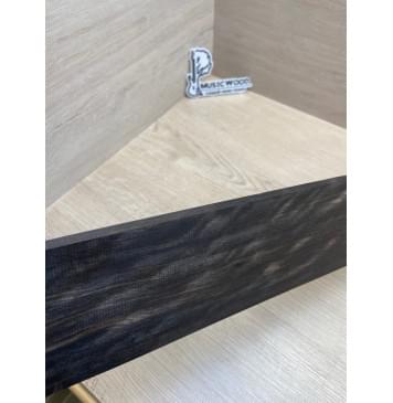 Эбен Чёрный Волнистый заготовка накладки для бас-гитары Смешанный АА Волна ААА 9(8)х99х713 мм (сучки)-14