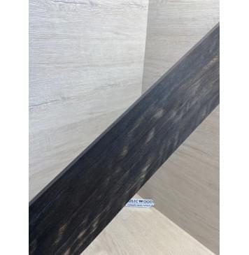 Эбен Чёрный Волнистый заготовка накладки для бас-гитары Смешанный АА Волна ААА 9(8)х99х713 мм (сучки)-16