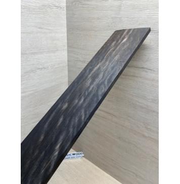 Эбен Чёрный Волнистый заготовка накладки для бас-гитары Смешанный АА Волна ААА 9(8)х99х713 мм (сучки)-17