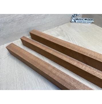 Сапели заготовка грифа электрогитары Радиал АА 43х(31-18-31)х710 мм - из 3 частей-7