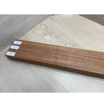 Сапели заготовка грифа электрогитары Радиал АА 43х(31-18-31)х710 мм - из 3 частей-11