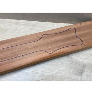 Сапели заготовка сквозного грифа гитары Радиал А 42х119х1140 мм (Уценка-мелкие сучки,трещины)-2