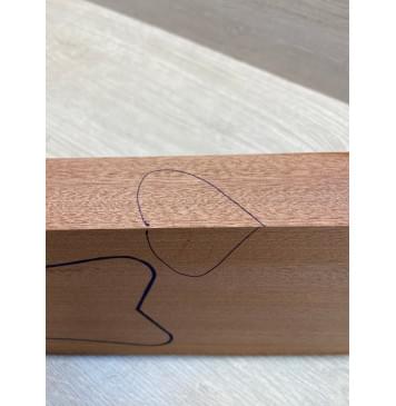 Сапели заготовка сквозного грифа гитары Радиал А 42х119х1140 мм (Уценка-мелкие сучки,трещины)-3