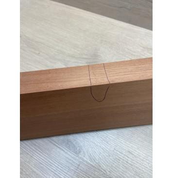 Сапели заготовка сквозного грифа гитары Радиал А 42х119х1140 мм (Уценка-мелкие сучки,трещины)-4