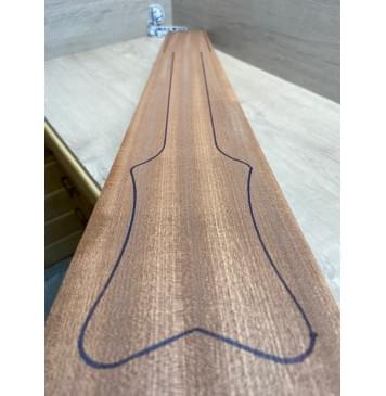 Сапели заготовка сквозного грифа гитары Радиал ААА 43х119х1105 мм-9