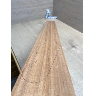 Махагон Африканский Кая, заготовка грифа, Радиал ААААА 23х89-97х800 мм-2