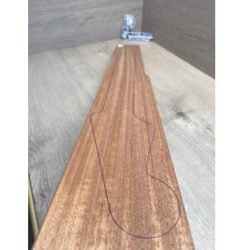 Махагон Африканский Кая, заготовка грифа, Радиал ААААА 23х89-97х800 мм-7