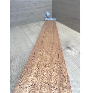 Махагон Африканский Кая заготовка грифа Смешанный ААА 50.5х96х713 мм-8