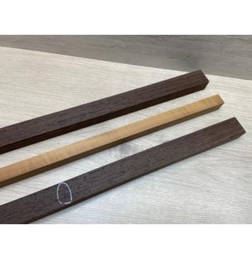 Венге/Клён Печёный 180гр заготовка для переклеенного грифа электрогитары Радиал А Радиал АА 24х(33-20-32)х750 мм - из 3 частей (Уценка-свилеватость)-7