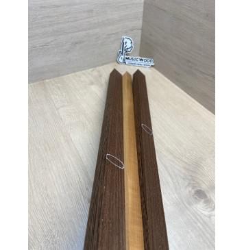 Венге/Клён Печёный 180гр заготовка для переклеенного грифа электрогитары Радиал А Радиал АА 24х(33-20-32)х750 мм - из 3 частей (Уценка-свилеватость)-10
