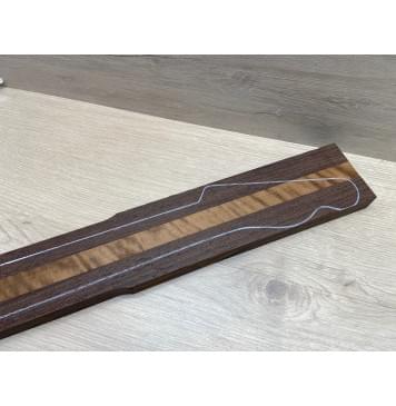 Клён Печёный 180гр/Венге заготовка для переклеенного грифа электрогитары Радиал АА Радиал ААА Волна АА 24х(29.5-21-30)х680 мм - из 3 частей (АКЦИЯ)-1