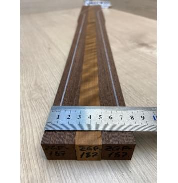 Клён Печёный 180гр/Венге заготовка для переклеенного грифа электрогитары Радиал АА Радиал ААА Волна АА 24х(29.5-21-30)х680 мм - из 3 частей (АКЦИЯ)-4