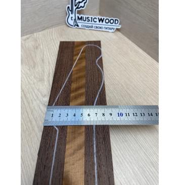 Клён Печёный 180гр/Венге заготовка для переклеенного грифа электрогитары Радиал АА Радиал ААА Волна АА 24х(29.5-21-30)х680 мм - из 3 частей (АКЦИЯ)-3