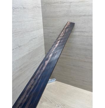 Эбен Чёрный Волнистый заготовка накладки для бас-гитары Радиал АА Волна ААА 9х67-49х690 мм-8