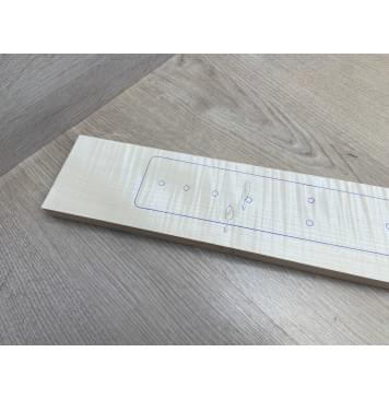 Клён Белый Явор, Волнистый заготовка грифа для электрогитары Радиал АА Волна ААА 21х82х725 мм (Уценка-два сучка на пятке грифа с одной стороны)-3