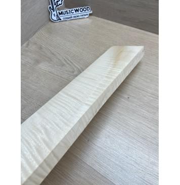 Клён Белый Явор, Волнистый заготовка грифа для электрогитары Радиал АА Волна ААА 21х82х725 мм (Уценка-два сучка на пятке грифа с одной стороны)-16