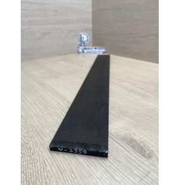 Эбен Чёрный заготовка накладки для электрогитары Радиал АА 7,5(6,5)х67-54х535 мм-3