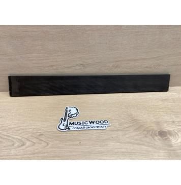 Эбен Чёрный заготовка накладки для электрогитары Радиал АА 7,5(6,5)х67-54х535 мм-8