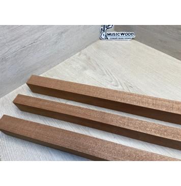 Сапели заготовка грифа электрогитары Радиал АА 44х(33-26-33)х710 мм - из 3 частей-4