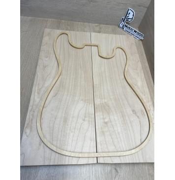 Клён Белый заготовка на топ Смешанный ААА 18х193х500 мм - 2 шт. (книжкой)-6