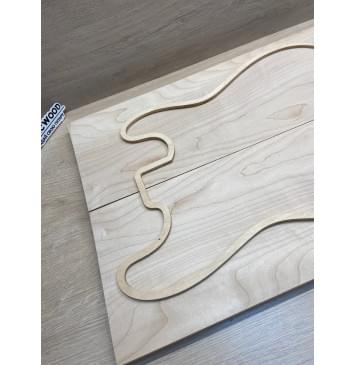 Клён Белый заготовка на топ Смешанный ААА 18х193х500 мм - 2 шт. (книжкой)-3