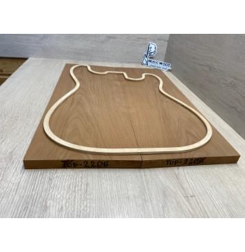 Клён Печёный 180 гр заготовка на топ Тангент ААА 17х178х495 мм - 2 шт.(книжкой)-2