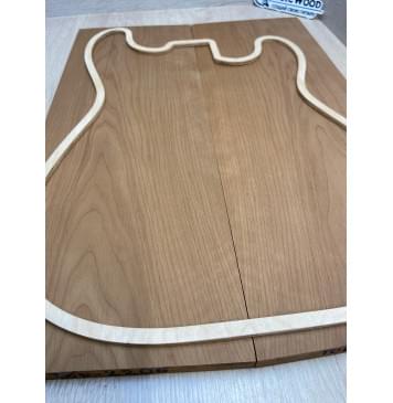 Клён Печёный 180 гр заготовка на топ Тангент ААА 17х178х495 мм - 2 шт.(книжкой)-1