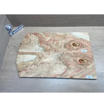 Клён Американский Ashleaf заготовка на топ под заливку Смешанный АА 12х(176-77)х530-485 мм (2 шт. книжкой) (Уценка-сучки,трещины)-9