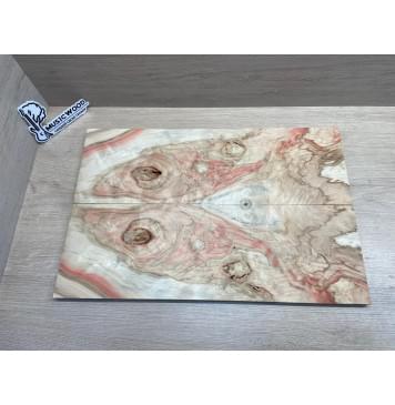 Клён Американский Ashleaf заготовка на топ Смешанный АА 12х173х525 мм (2 шт. книжкой) (Уценка-сучки,трещины)-0