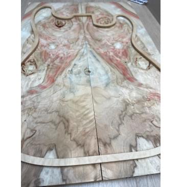 Клён Американский Ashleaf заготовка на топ Смешанный АА 12х173х525 мм (2 шт. книжкой) (Уценка-сучки,трещины)-8