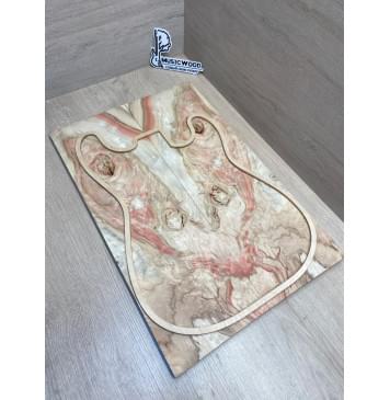 Клён Американский Ashleaf заготовка на топ Смешанный АА 12х173х525 мм (2 шт. книжкой) (Уценка-сучки,трещины)-10