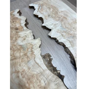 Клён Американский Кап заготовка на топ под заливку Смешанный АА 13х380х480 мм (2 шт. книжкой) -1