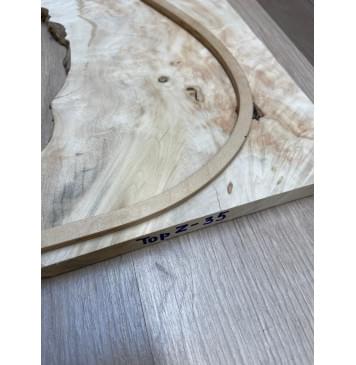 Клён Американский Кап заготовка на топ под заливку Смешанный АА 13х380х480 мм (2 шт. книжкой) -5