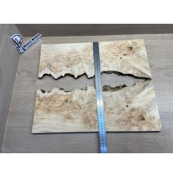 Клён Американский Кап заготовка на топ под заливку Смешанный АА 13х380х480 мм (2 шт. книжкой) -6