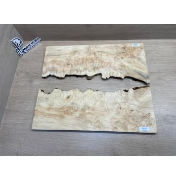 Клён Американский Кап заготовка на топ под заливку Смешанный АА 13х380х480 мм (2 шт. книжкой) -7