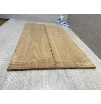 Клён Волнистый Печёный 180гр заготовка на топ Тангент АА Волна А 7х163х547 мм - 2 шт.(книжкой)-3