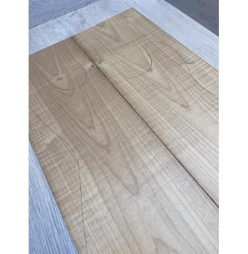 Клён Волнистый Печёный 180гр заготовка на топ Тангент АА Волна А 7х163х547 мм - 2 шт.(книжкой)-4