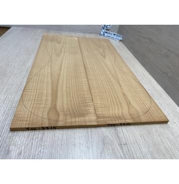 Клён Волнистый Печёный 180гр заготовка на топ Тангент АА Волна А 7х163х548 мм - 2 шт.(книжкой)-1