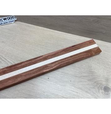 Бубинго/Клён Белый заготовка для переклеенного грифа безголовой гитары Радиал АА 22х(22-13-22)х570 мм (из 3х частей)-1
