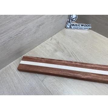 Бубинго/Клён Белый заготовка для переклеенного грифа безголовой гитары Радиал АА 22х(22-13-22)х570 мм (из 3х частей)-2