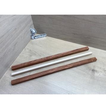 Бубинго/Клён Белый заготовка для переклеенного грифа безголовой гитары Радиал АА 22х(22-13-22)х570 мм (из 3х частей)-3