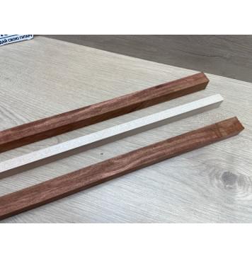 Бубинго/Клён Белый заготовка для переклеенного грифа безголовой гитары Радиал АА 22х(22-13-22)х570 мм (из 3х частей)-4