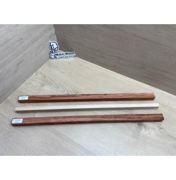 Бубинго/Клён Белый заготовка для переклеенного грифа безголовой гитары Радиал АА 22х(22-13-22)х570 мм (из 3х частей)-11