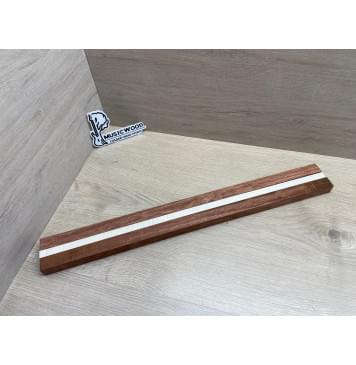 Бубинго/Клён Белый Явор, Волнистый заготовка для переклеенного грифа безголовой гитары Радиал ААА Волна АА 22х(23-13-23)х570 мм (из 3х частей)-0