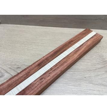 Бубинго/Клён Белый Явор, Волнистый заготовка для переклеенного грифа безголовой гитары Радиал ААА Волна АА 22х(23-13-23)х570 мм (из 3х частей)-10