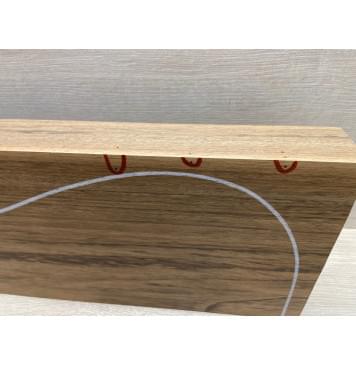 Овенгкол заготовка корпуса Смешанный АА 48х171х485 мм, 2 шт., 741 кг/м3 (червоточины вырезаются)-4