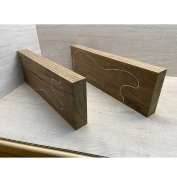 Овенгкол заготовка корпуса Смешанный АА 48х171х485 мм, 2 шт., 741 кг/м3 (червоточины вырезаются)-5